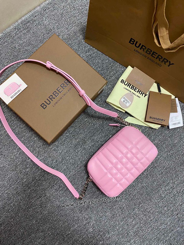 Burberry專門店新款絎縫款Lola蘿納相機包 巴寶莉羔羊皮小斜挎女包 yxb1088